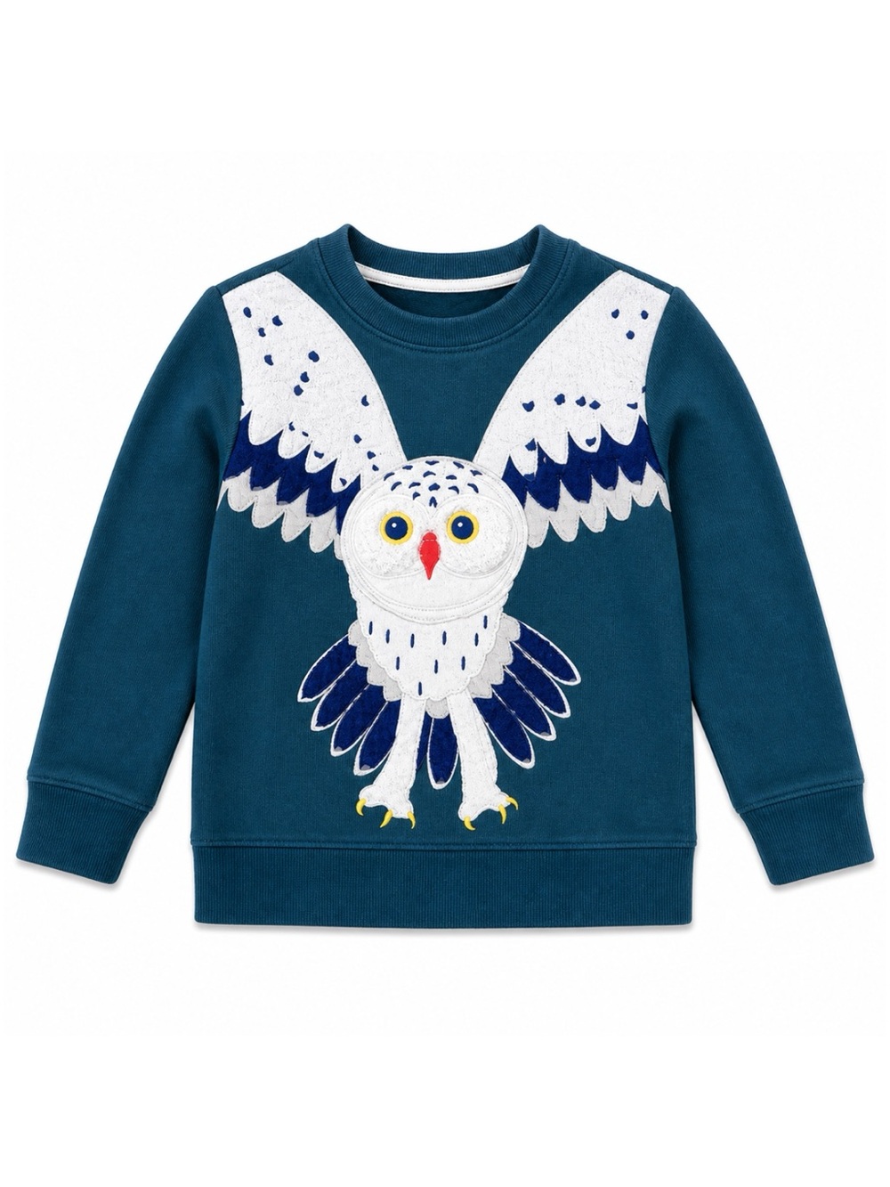 Mini Boden x Harry Potter Teal Crewneck Hedwig Owl Graphic Sweatshirt Kids 4/5